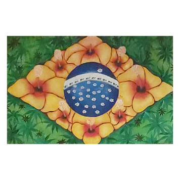 Panô Bandeira Brasil Flor